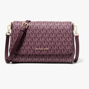 🆕 Michael Kors Jet Set Saffiano Leather Flap Crossbody Bag 🆕 👜